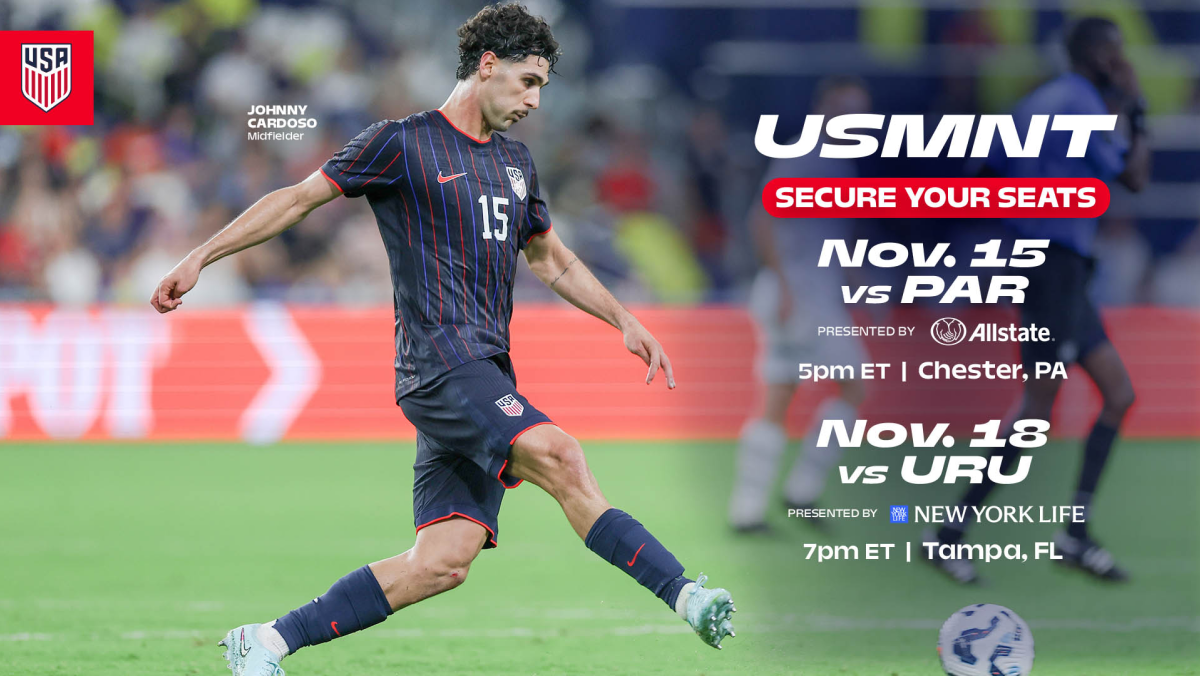 Presale starts soon: USMNT vs Paraguay & Uruguay